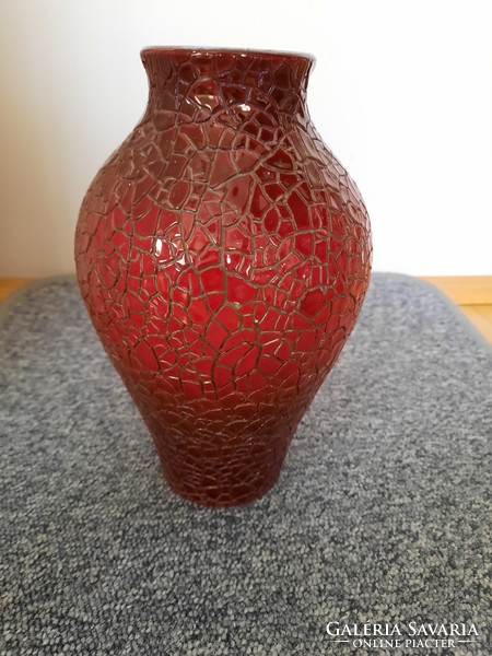 Zsolnay repesztett mázas eozin váza