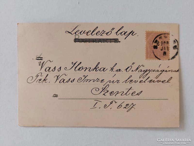Régi képeslap 1900 levelezőlap margaréta