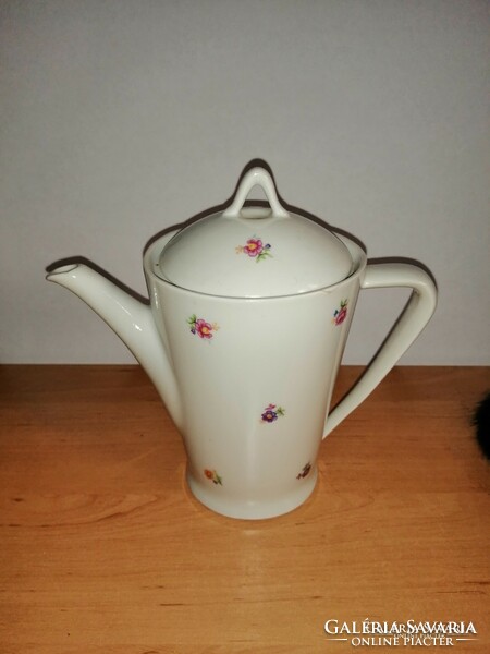 Antique porcelain small flower pattern coffee spout (3 / k)
