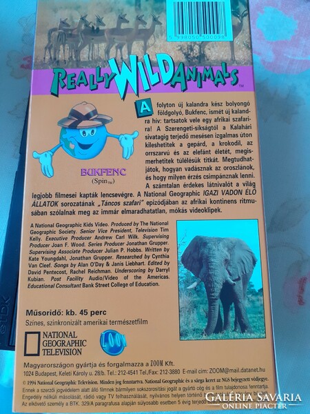 Vhs national geographic video cassette dancing safari kid video