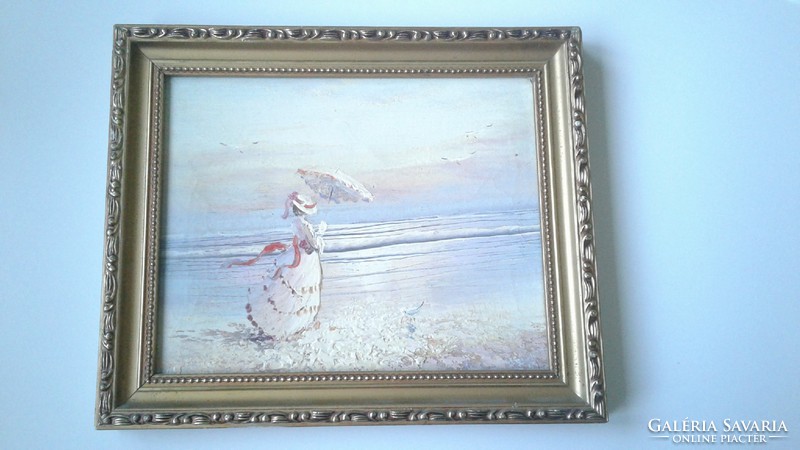 Oil painting in a decorative wooden frame 1.