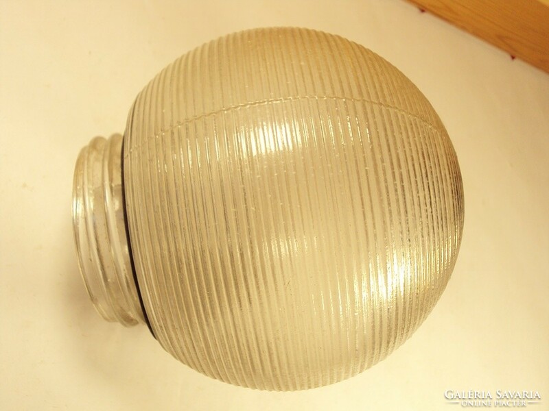 Retro rég lámpa lámpabúra csíkos üveg búra csillár csavaros, szabvány méret  - 1970-es évek