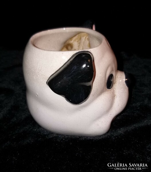 Dog-shaped ceramic mug cup