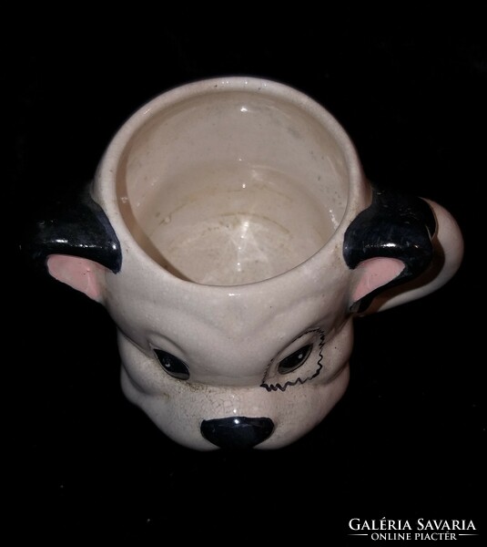 Dog-shaped ceramic mug cup