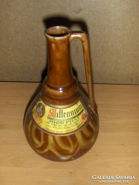 Retro ceramic beverage wine bottle Poland (8 / d)