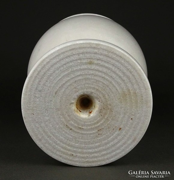 1M453 Régi nagyméretű fehér márvány váza 23.5 cm