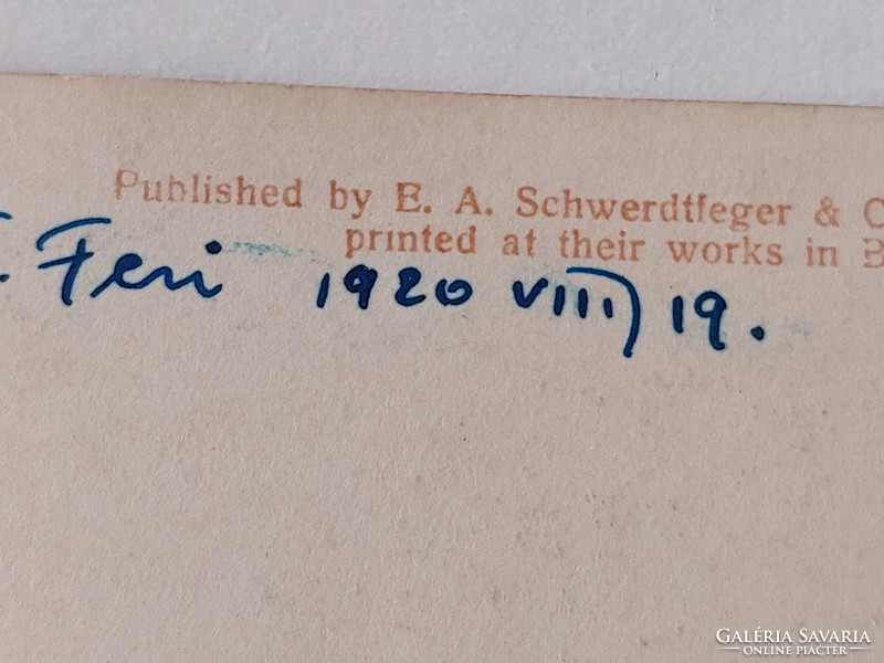 Régi képeslap 1920 fotó levelezőlap csörgődobos hölgy 3 db