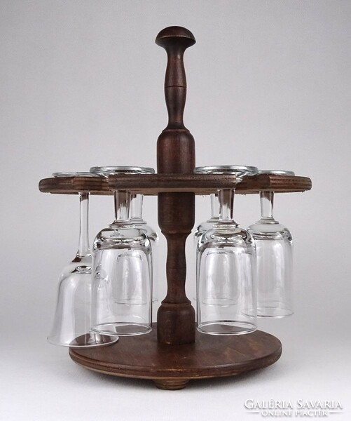 1M381 Set of six brandy glasses on a stand