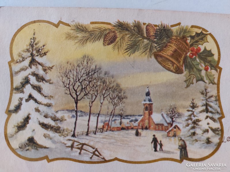 Régi karácsonyi képeslap 1955 levelezőlap