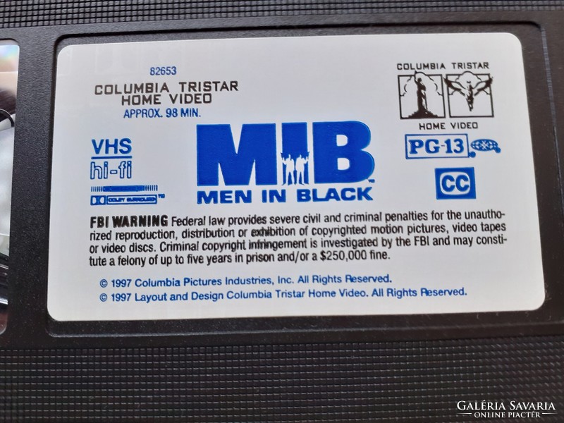 VHS THX Men In Black régi amerikai video kazetta MIB