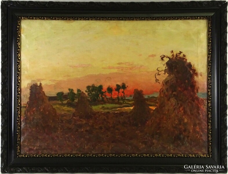 1M359 XX. századi festő : Nyár végi naplemente