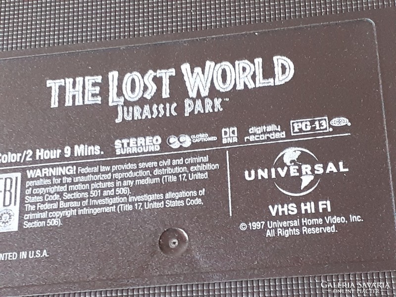 Vhs thx the lost world old american video cassette jurassic park