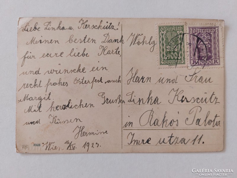 Old postcard 1923 postcard barka forget