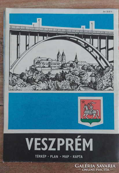 1988. kiadású Veszprém várostérkép