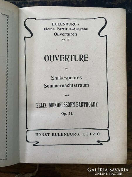 Acht Ouverturen Von Felix Mendelssohn-Bartholdy (antik kották)