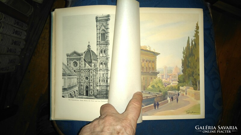 Antique German Language Monuments of Florence 1939 Florence with 6 watercolors and 165 shots