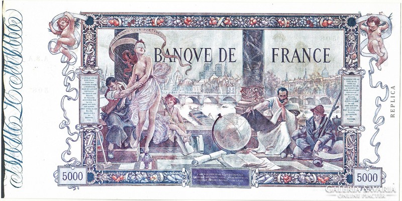 Franciaország 5000 frank 1918 REPLIKA