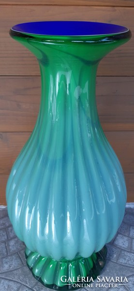 Showy glass vase