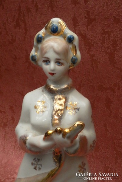 Russian antique porcelain winter queen figural statue