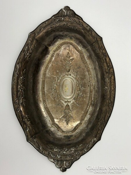Antique silver-plated centerpiece, tray 06.