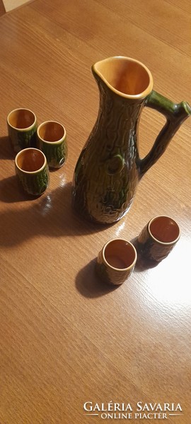 Ceramic cognac set with spout