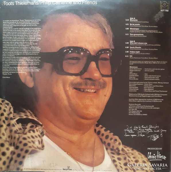 TOOTS THIELEMANS  JAZZ  LP  BAKELIT LEMEZ VINYL