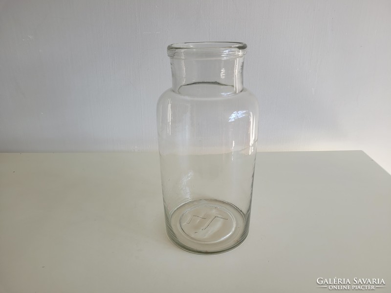 Old vintage large-sized huta jam jar 4 l