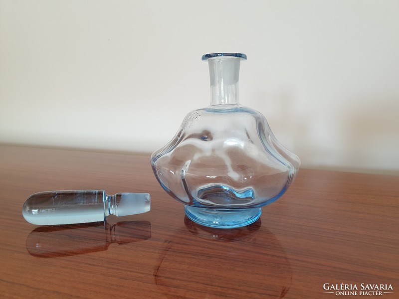 Retro old blue liqueur glass stopper drink decorative glass