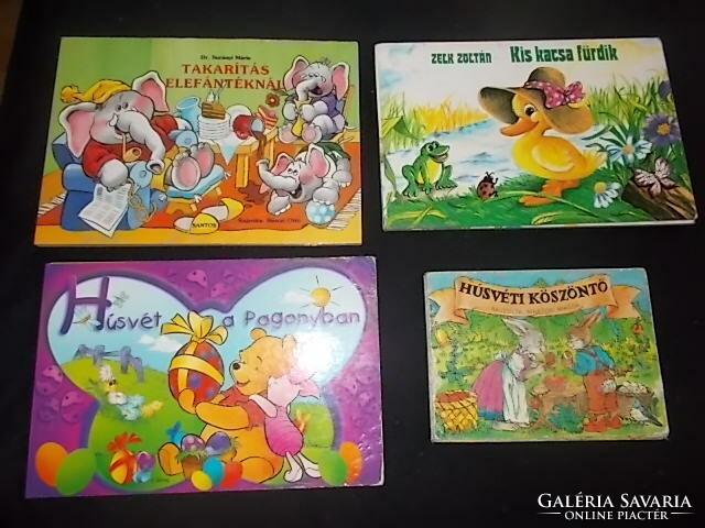 4 Hardcover Leporello story books - also Easter - in one price/package