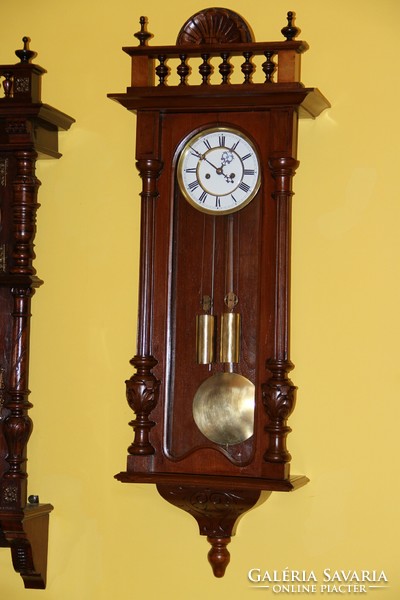 German two-weight gustav becker wall clock