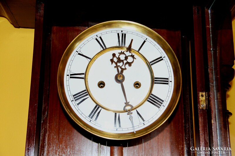 German two-weight gustav becker wall clock