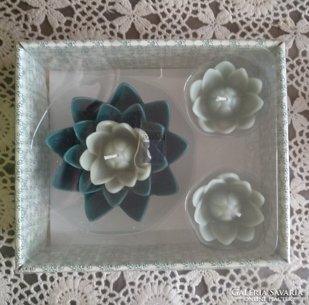 Waterlily candle set, casual decoration, recommend!