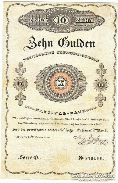 Ausztria 10 Osztrák-Magyar gulden1825 REPLIKA  UNC