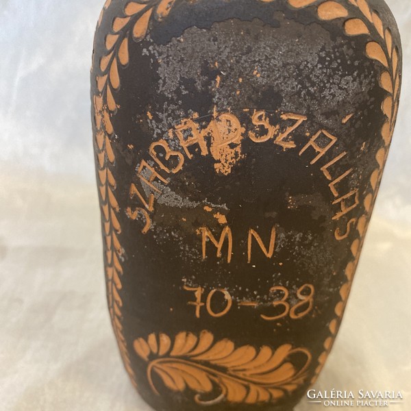 Folk ceramic bottle