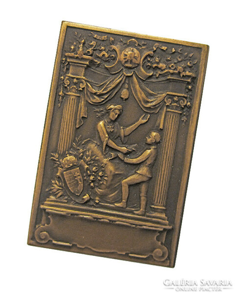Ferenc Winalek: award plaque of the jeweler's trade association /1929/