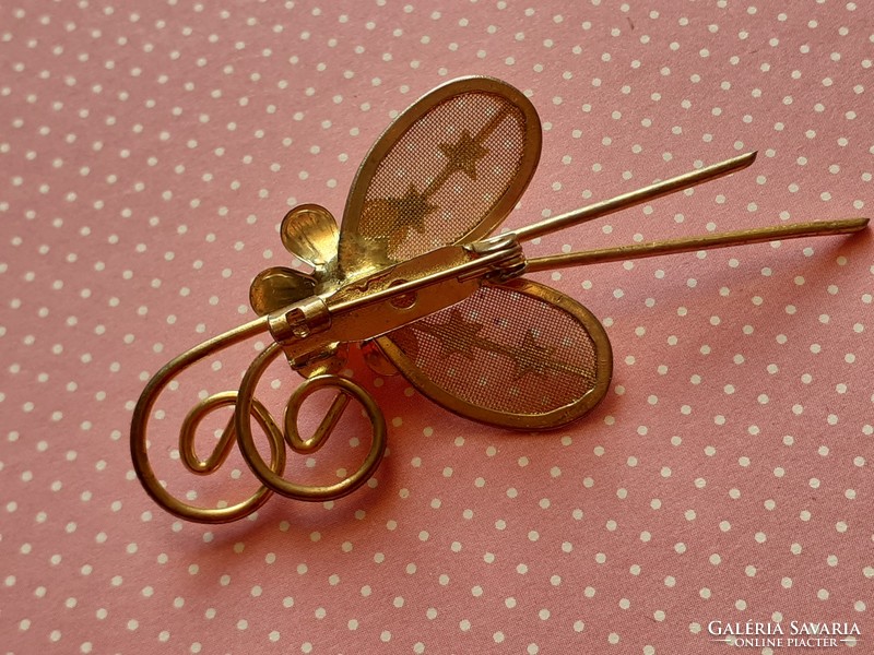 Vintage flower-shaped metal women's brooch old pin