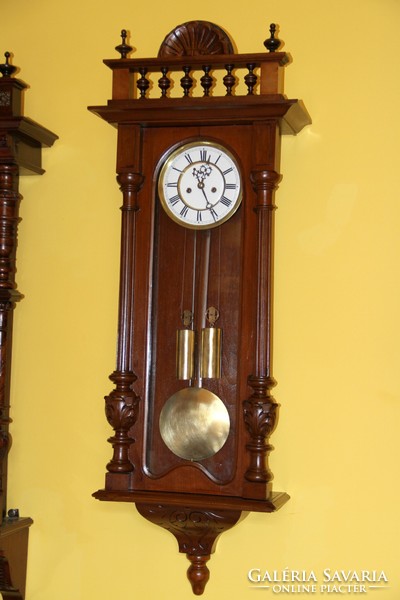 German two-weight gustav becker wall clock