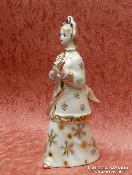 Russian antique porcelain winter queen figural statue