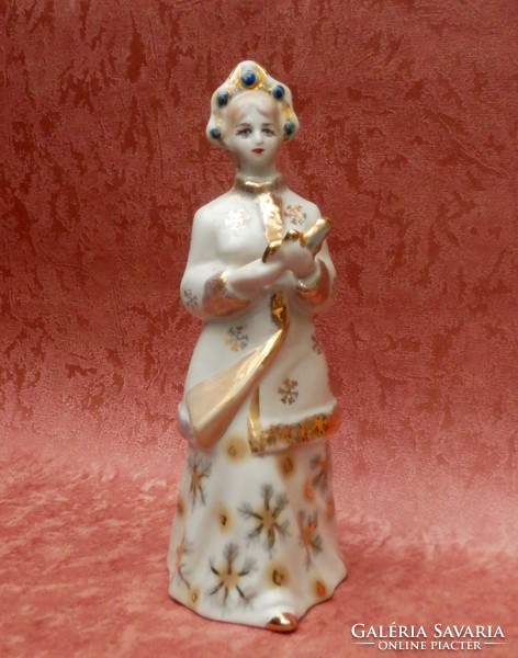 Russian antique porcelain winter queen figural statue