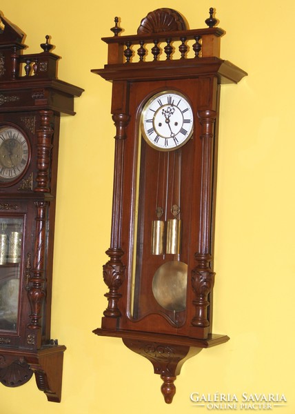 German two-weight gustav becker wall clock