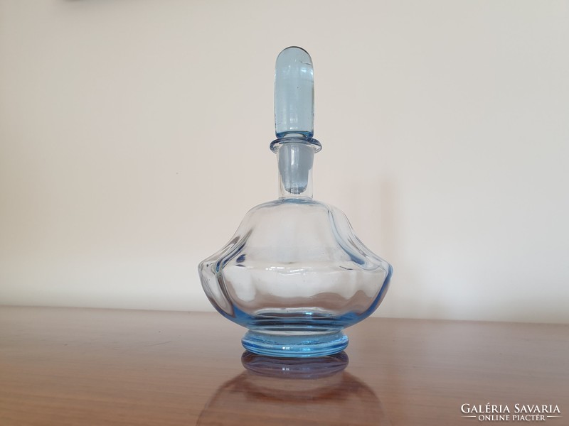 Retro old blue liqueur glass stopper drink decorative glass