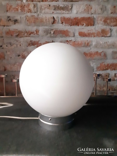 Bauhaus, art deco table or floor lamp with milk glass shade