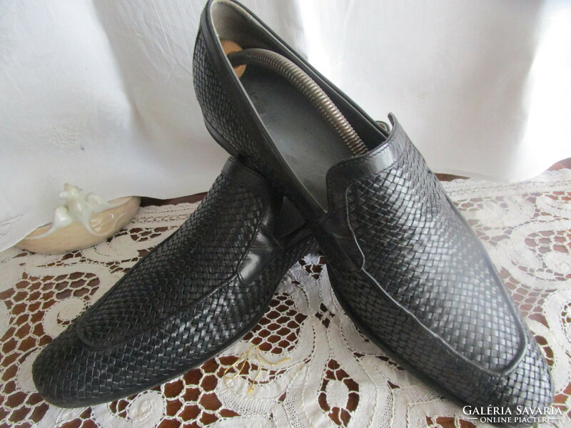 Budapest design handmade black leather, sole also men's shoes m: 43 classic elegant luxury product