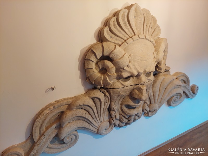 Building decoration - gargoyle huge antique 1920! 3 meters x 1.65 m.