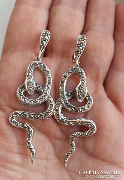 Ruby marcasite with 925 silver cobra fulbevalo