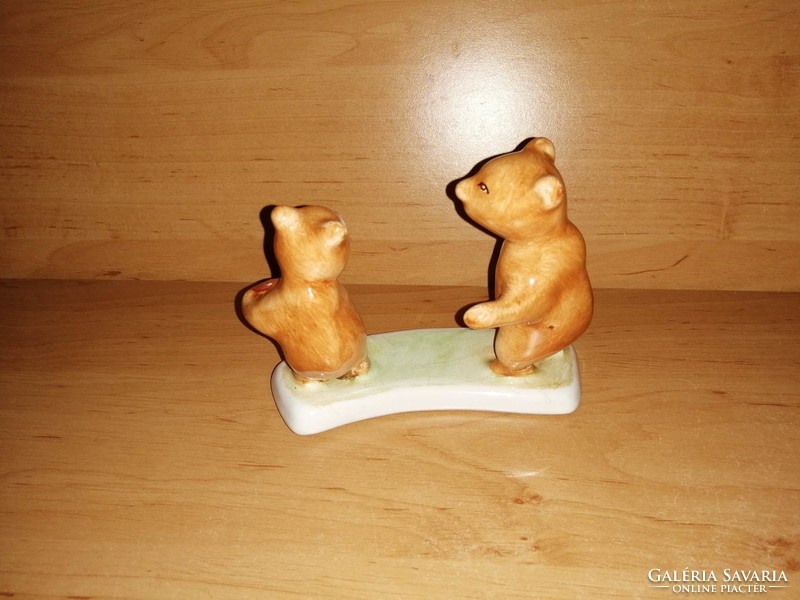 Bodrogkeresztúr ceramic teddy bears with balls (po-3-1)