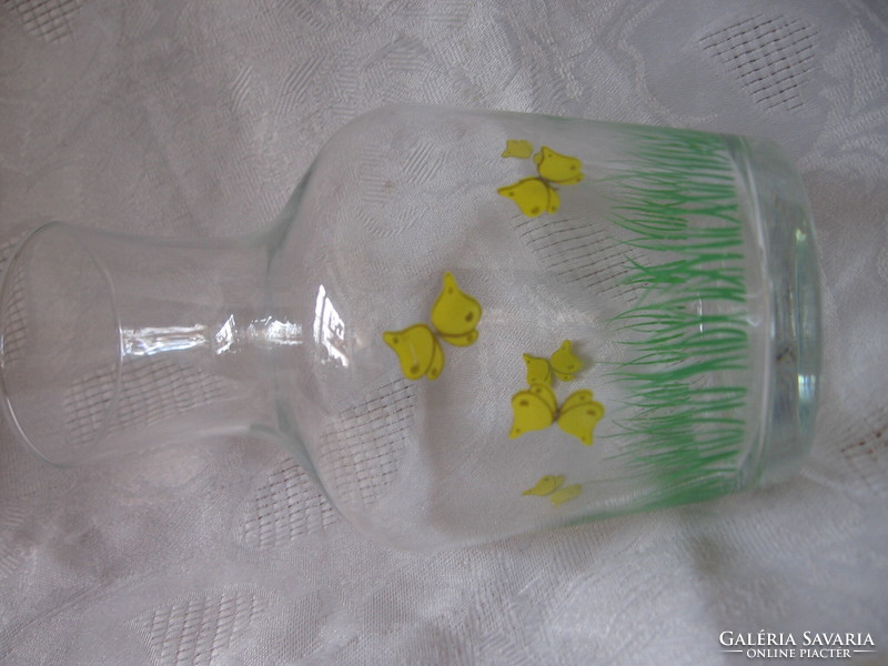 Pillangós, lepkés tavaszi váza Húsvéti dekorációnak is, jácint hajtató