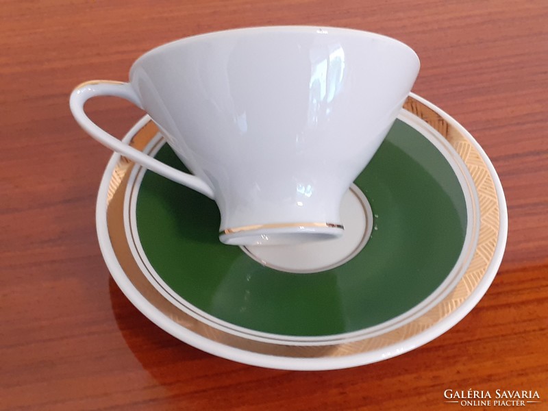 Retro régi porcelán zöld csésze