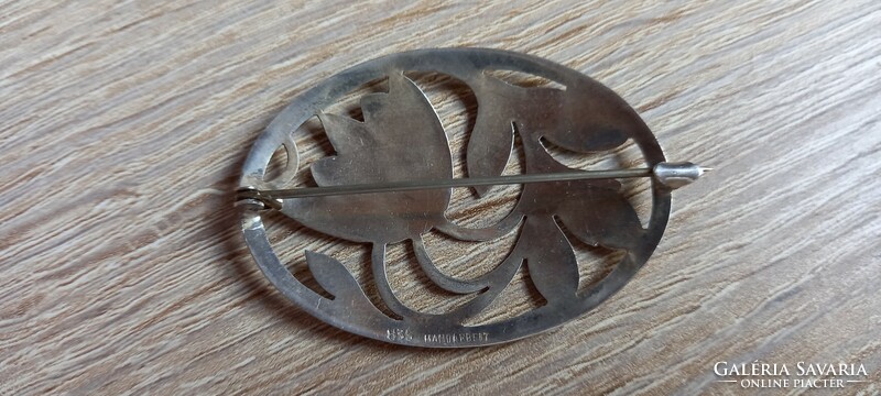 Antique silver art nouveau brooch