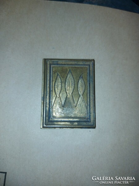 Precisely worked, antique bronze relief, 5 cm, could have been a box roof